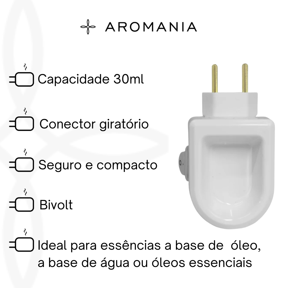 Kit Difusor Elétrico de Aromas Bivolt + 3 Essências Concentradas 15ml - Escolha a Sua