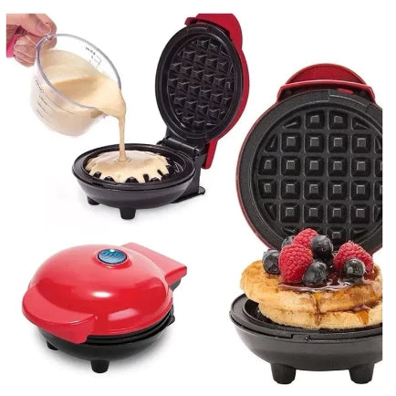 Mini Máquina de Waffles Elétrica Casa Cozinha Fazer Waffle Panquecas Automático 220 v