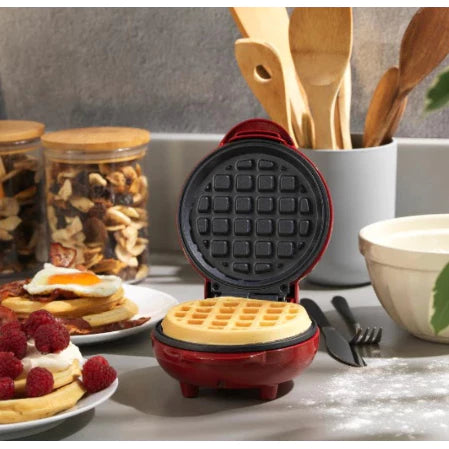 Mini Máquina de Waffles Elétrica Casa Cozinha Fazer Waffle Panquecas Automático 220 v