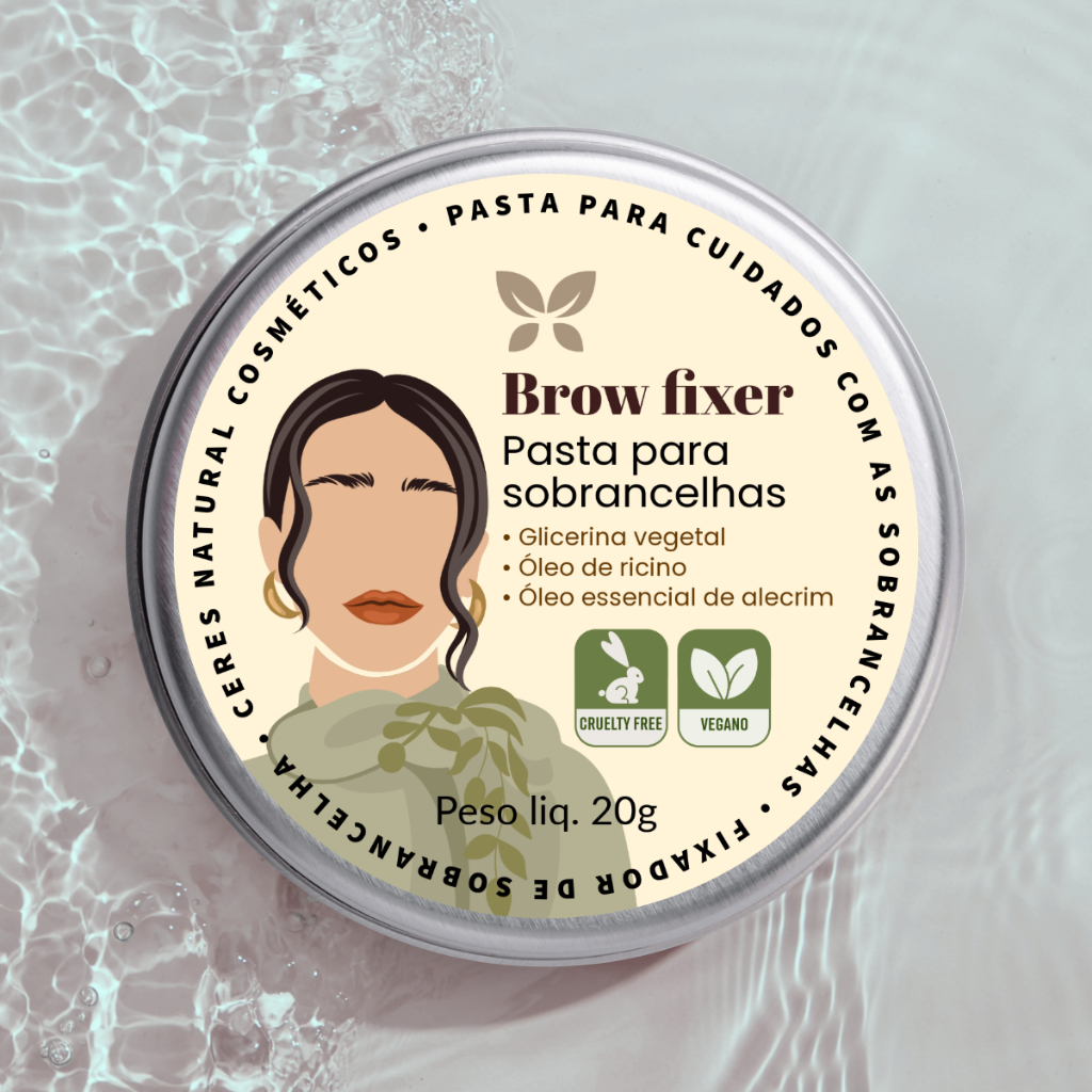Brow Fixer Pastiha Sobrancelha Efeito Brow Lamination + Crescimento Natural Ricino e Alecrim