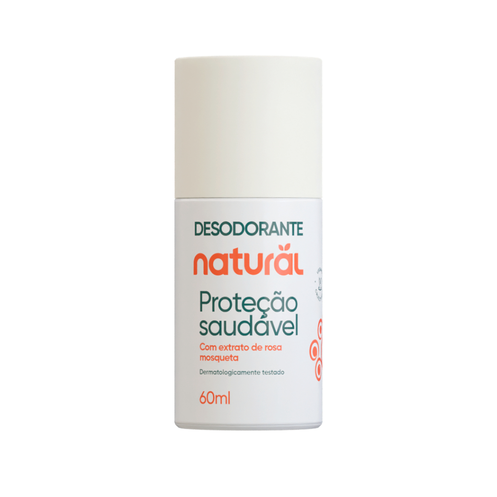 Desodorante Roll-on Orgânico Natural Com Extratos de Rosa Mosqueta 50ml