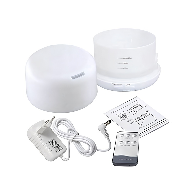 Umidificador Difusor Aromatizador 500ml Ultrassônico Estilo Branco com Led 7 cores com controle