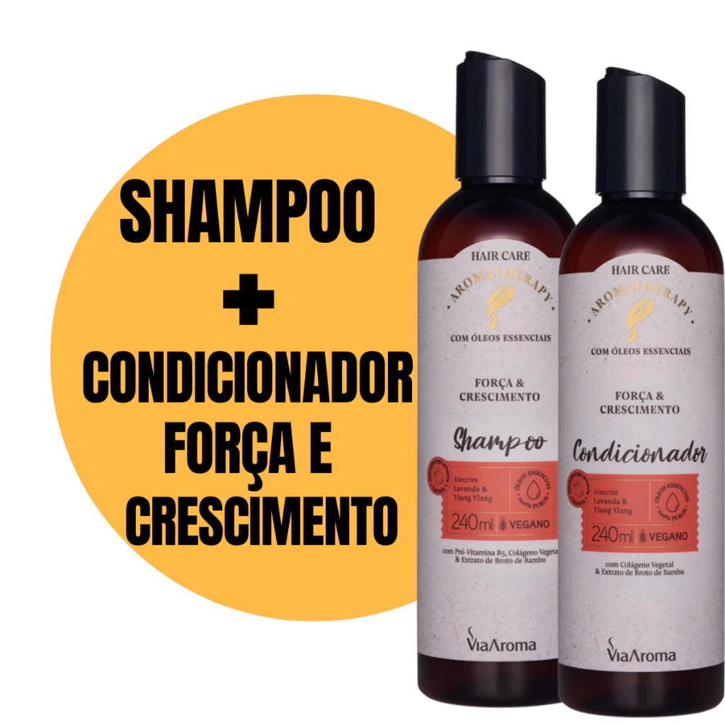 Shampoo Via Aroma - Força e Crescimento - Vegano