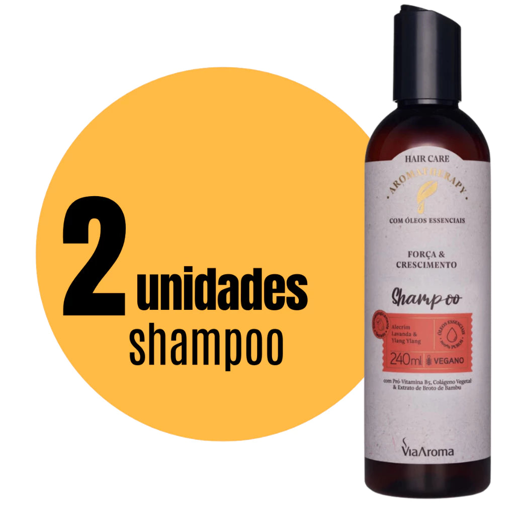 Shampoo Via Aroma - Força e Crescimento - Vegano