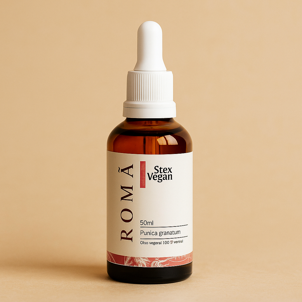 Óleo Vegetal de Romã 100% Puro e Natural 50mL | Regeneração, Firmeza, Hidratação
