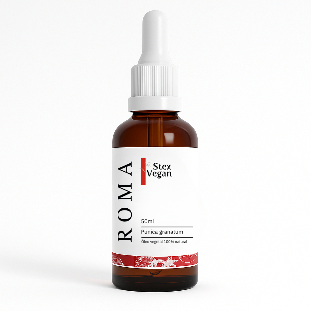 Óleo Vegetal de Romã 100% Puro e Natural 50mL | Regeneração, Firmeza, Hidratação