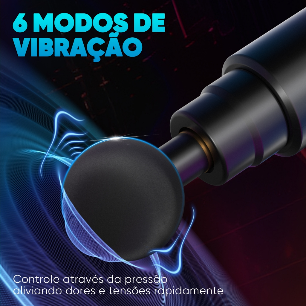 Pistola de massagem elétrica, massageador de tecidos profundos