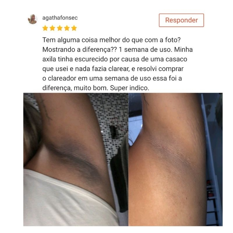 Creme Clareador Axilas e Virilha Rosa Mosqueta/Alcaçuz /Açafrão/Dolomita/ Ucuuba - Vitamina E
