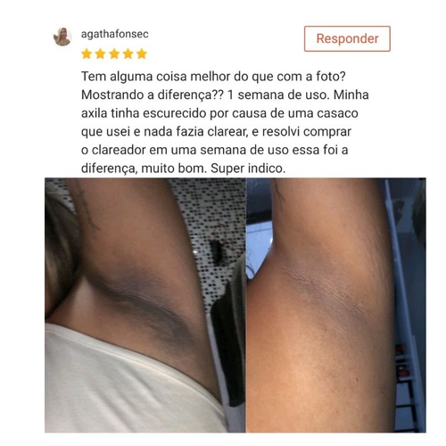 Creme Clareador Axilas e Virilha Rosa Mosqueta/Alcaçuz /Açafrão/Dolomita/ Ucuuba - Vitamina E
