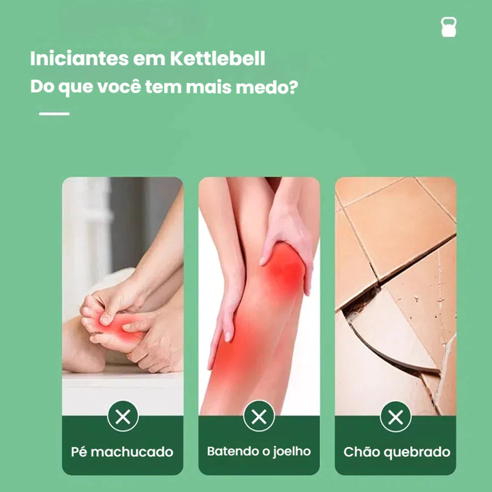 Kettlebell Emborracha 4kg a 8kg Treino Funcional Academia Musculação Peso Fitness Casa Exercício