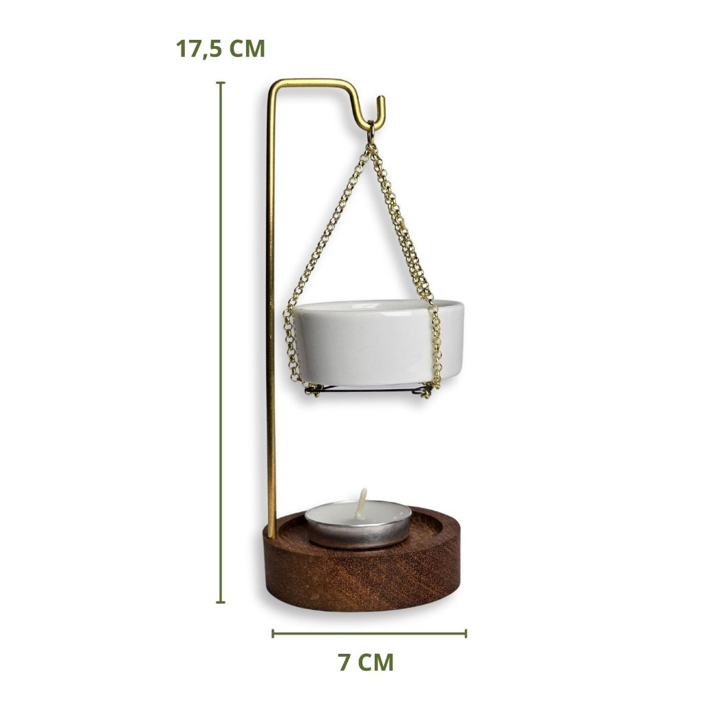 Difusor de Aromas Queimador de Essências Odorizador Perfumador Fragância para Casa Recho Metal