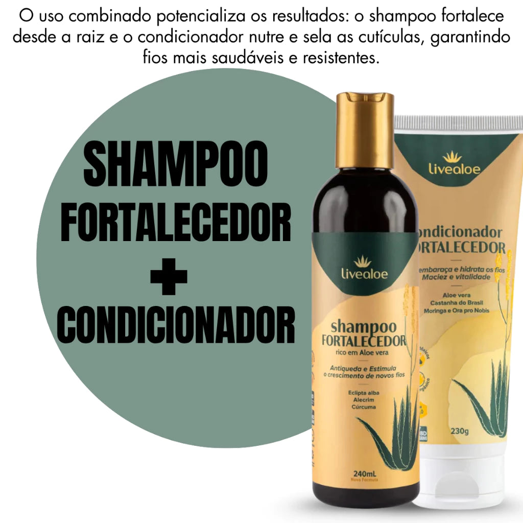 Shampoo Natural Fortalecedor Antiqueda Livealoe