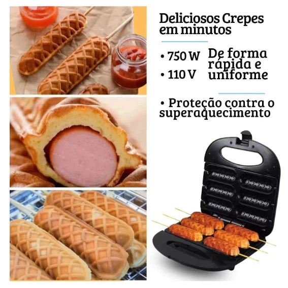 Máquina de Crepe Elétrica Antiaderente – 110v
