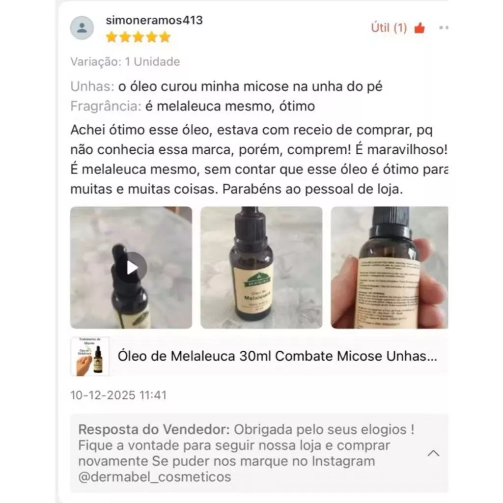 Óleo de Melaleuca 30ml