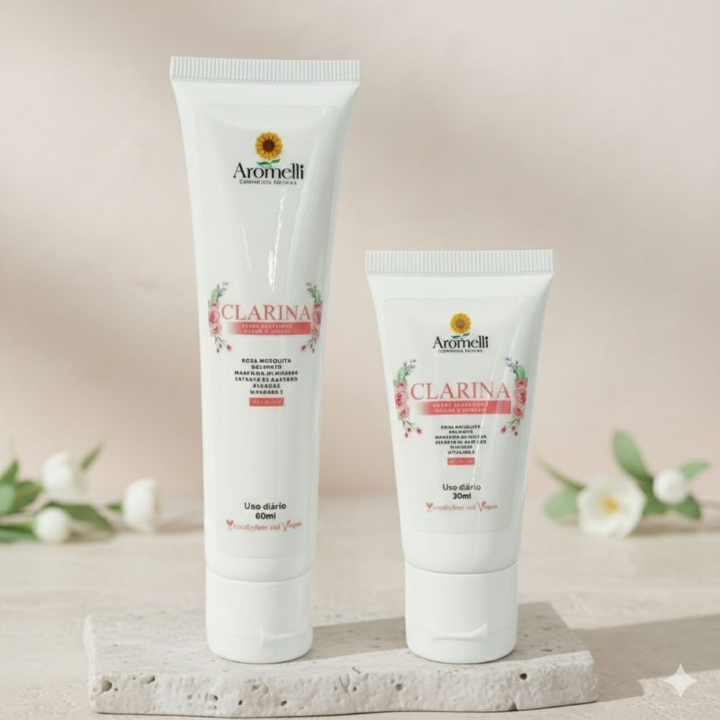 Creme Clareador Axilas e Virilha Rosa Mosqueta/Alcaçuz /Açafrão/Dolomita/ Ucuuba - Vitamina E