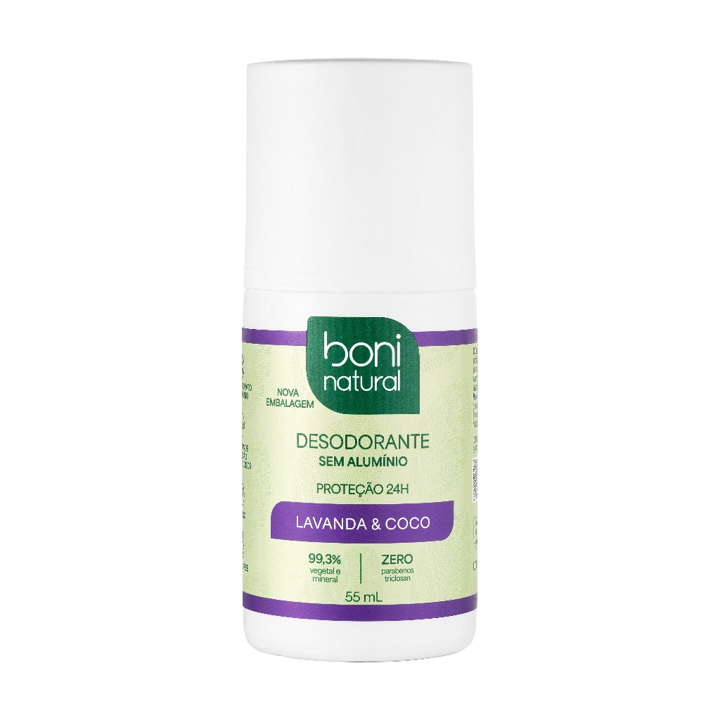 Desodorante Roll-On Lavanda e Coco 55ml Boni Natural