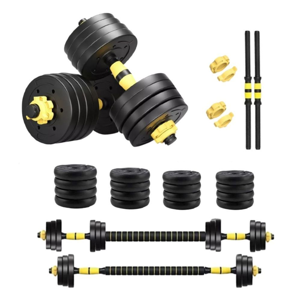 Kit de Halteres Treino 20 Kg Bonafit 3 em 1 Musculação Ajustável Segurança e Durabilidade + Ebook