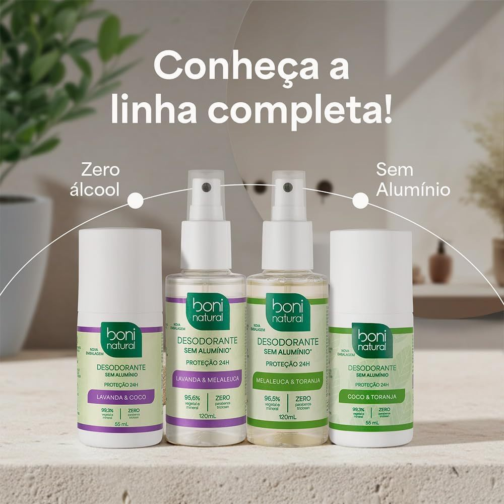 Desodorante Roll-On Lavanda e Coco 55ml Boni Natural