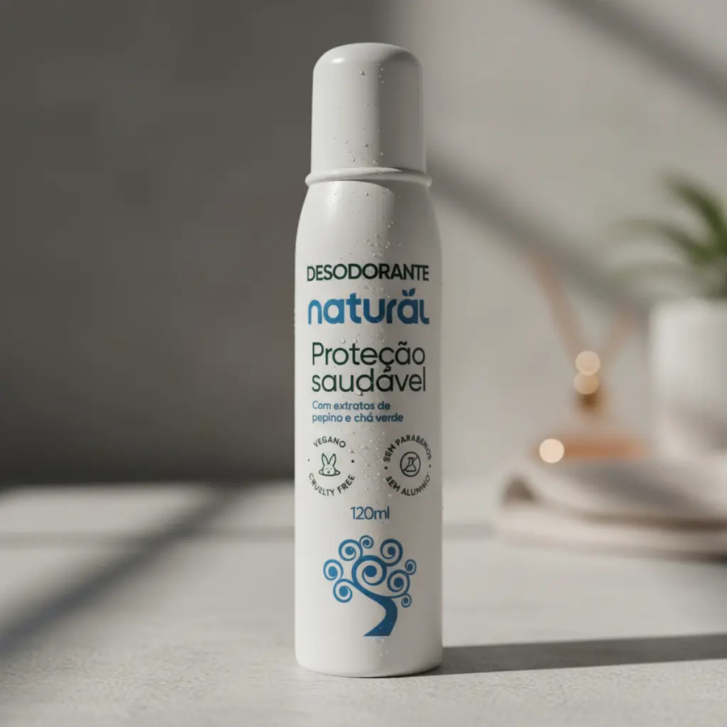 Desodorante Spray Orgânico Natural Pepino e Chá Verde 120ml