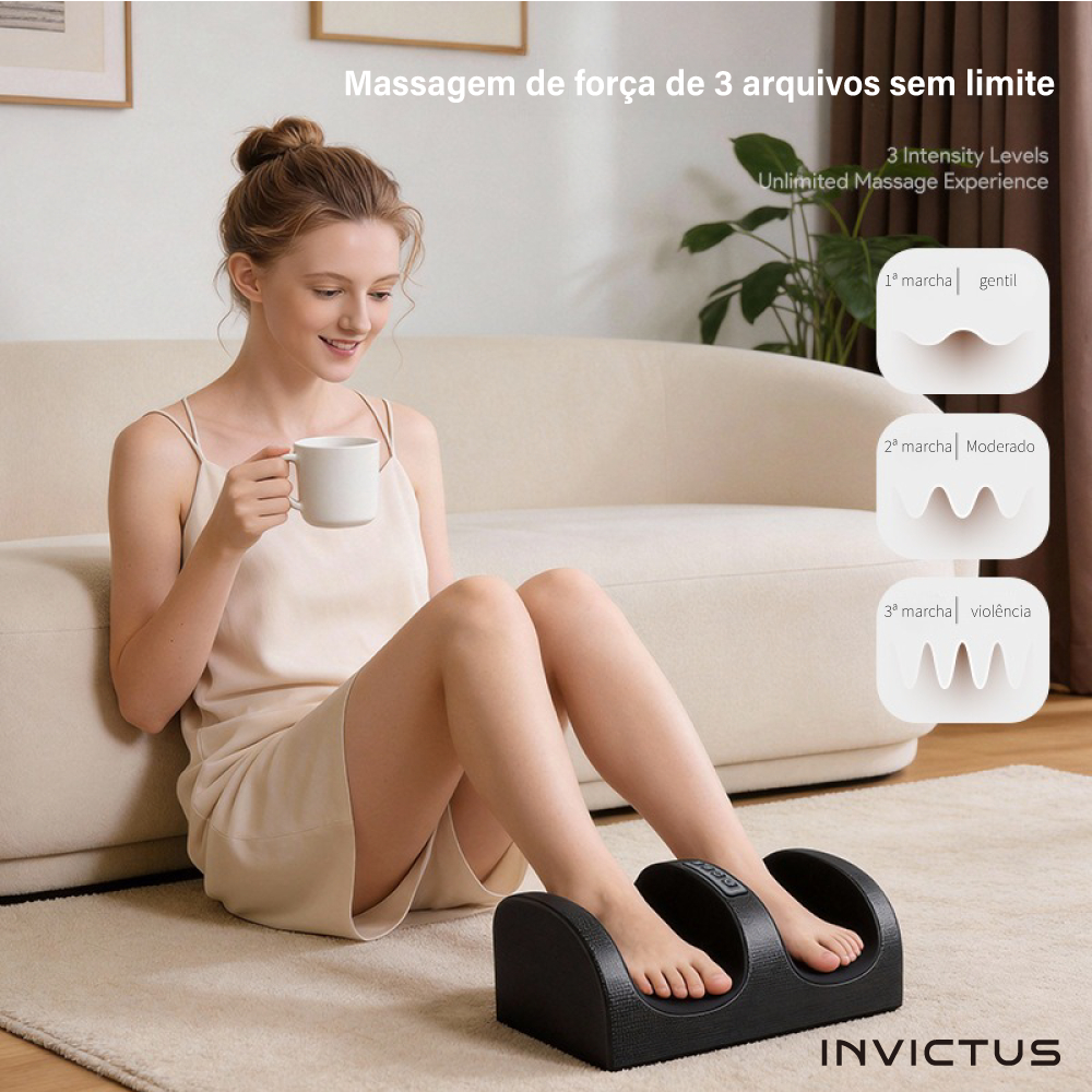 Massageador Elétrico De Pé Massagem Relaxante Terapêutica Anti Stress Linha Premium