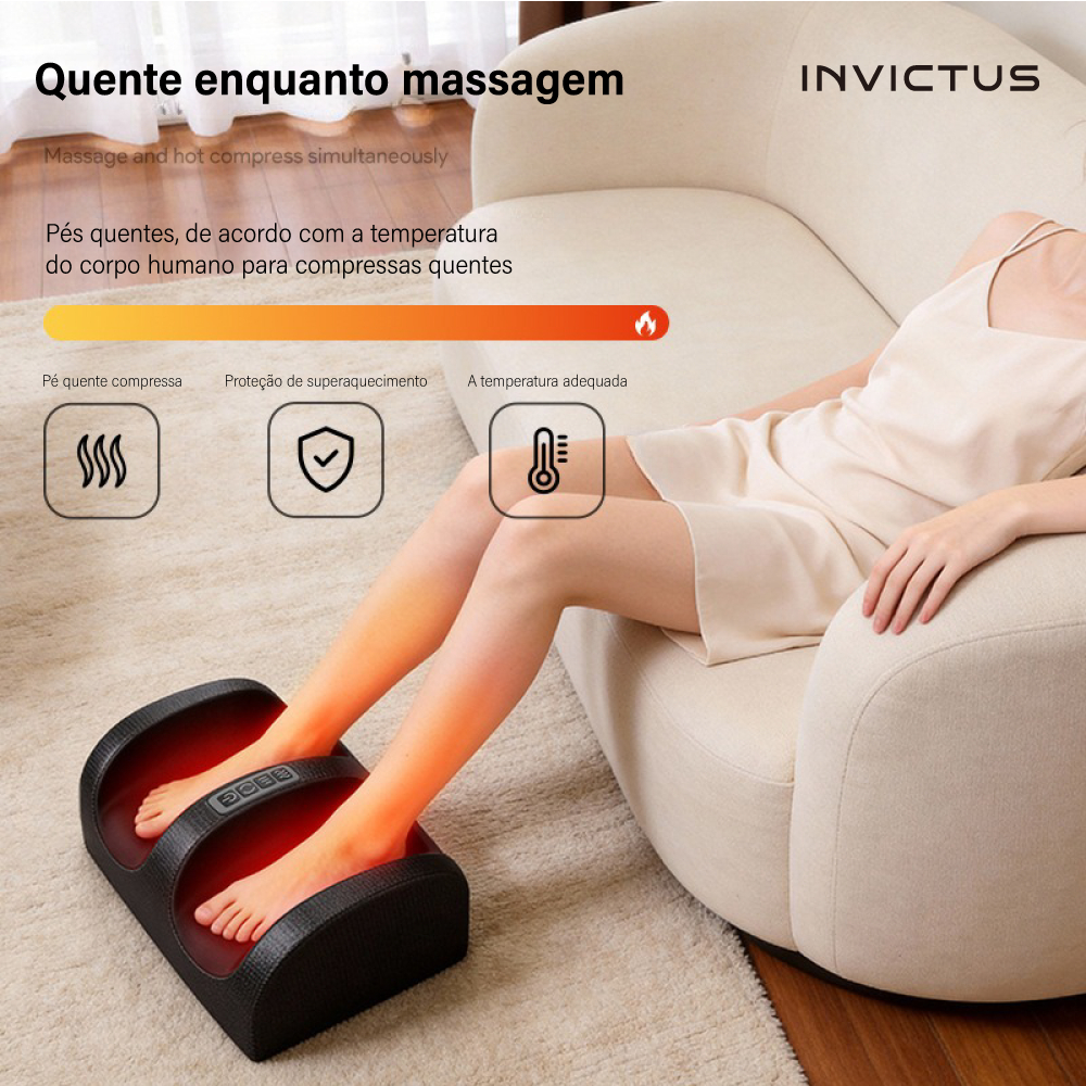 Massageador Elétrico De Pé Massagem Relaxante Terapêutica Anti Stress Linha Premium