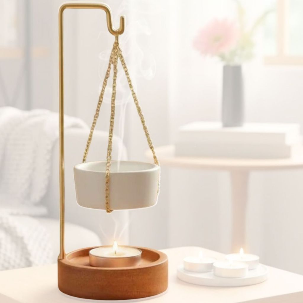 Difusor de Aromas Queimador de Essências Odorizador Perfumador Fragância para Casa Recho Metal