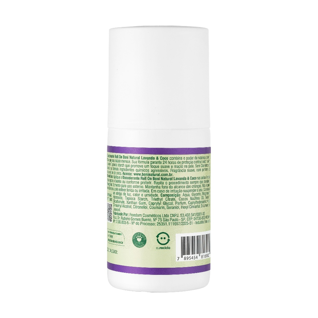 Desodorante Roll-On Lavanda e Coco 55ml Boni Natural