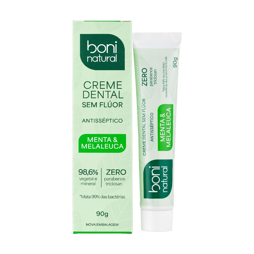 Creme Dental Boni Natural Menta e Melaleuca 90g Boni Natural
