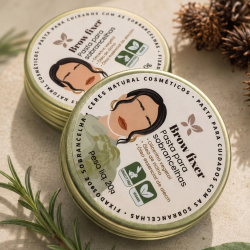 Brow Fixer Pastiha Sobrancelha Efeito Brow Lamination + Crescimento Natural Ricino e Alecrim