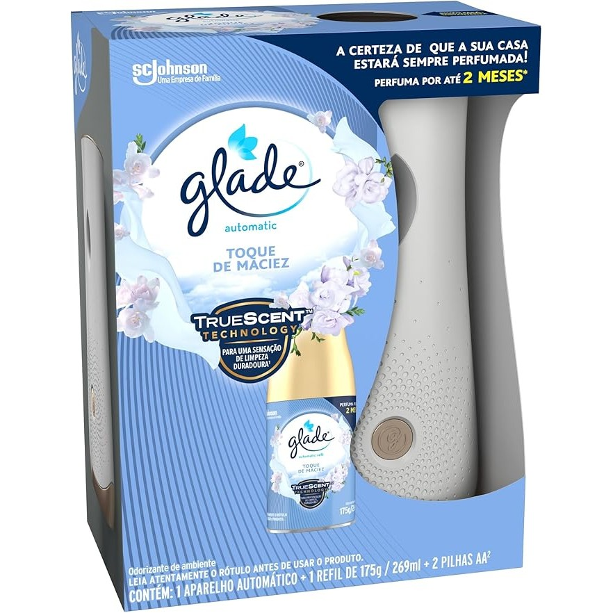 Odorizador de Ar Glade Toque de Maciez – Aparelho + Refil 269ml