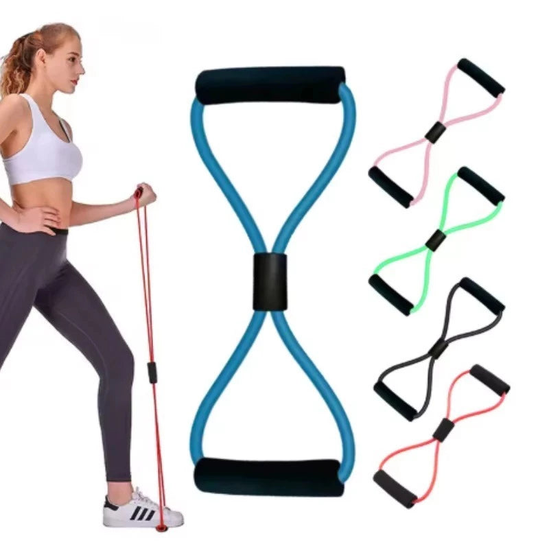 Kit 5 Elástico de Treino Mini Band + Elástico Tensão Extensor Exercício Treino Funcional Fisioterapia em Casa