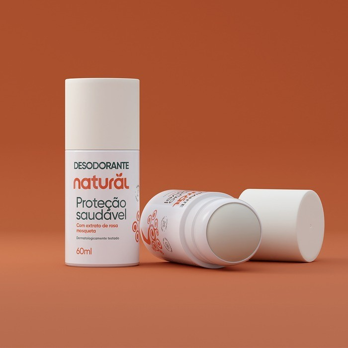 Desodorante Roll-on Orgânico Natural Com Extratos de Rosa Mosqueta 50ml