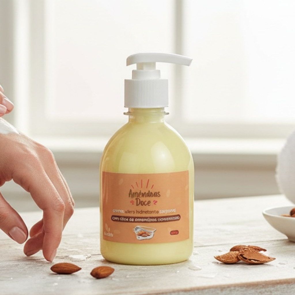 Creme Ultra hidratante corporal | Amêndoas doce | Artesanal | 240 ml