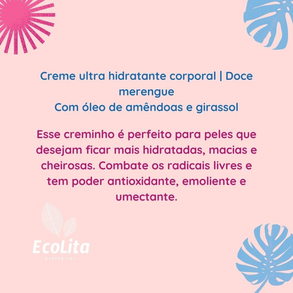 Creme Hidratante Corporal Doce Merengue | Morango | Artesanal 