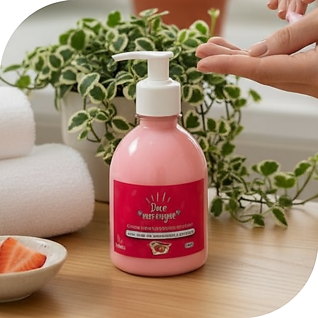 Creme Hidratante Corporal Doce Merengue | Morango | Artesanal 