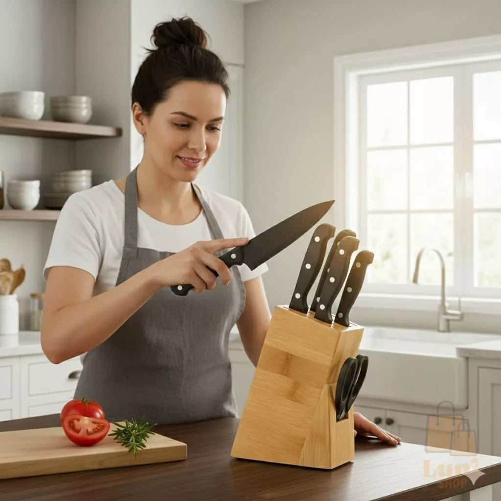 Porta Facas de Bambu