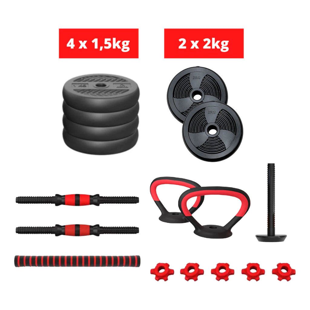 Kit Musculação Completo - 17 Peças